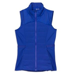 NWOT Lululemon down for it all vest in psychic (bright indigo navy) - size 10
